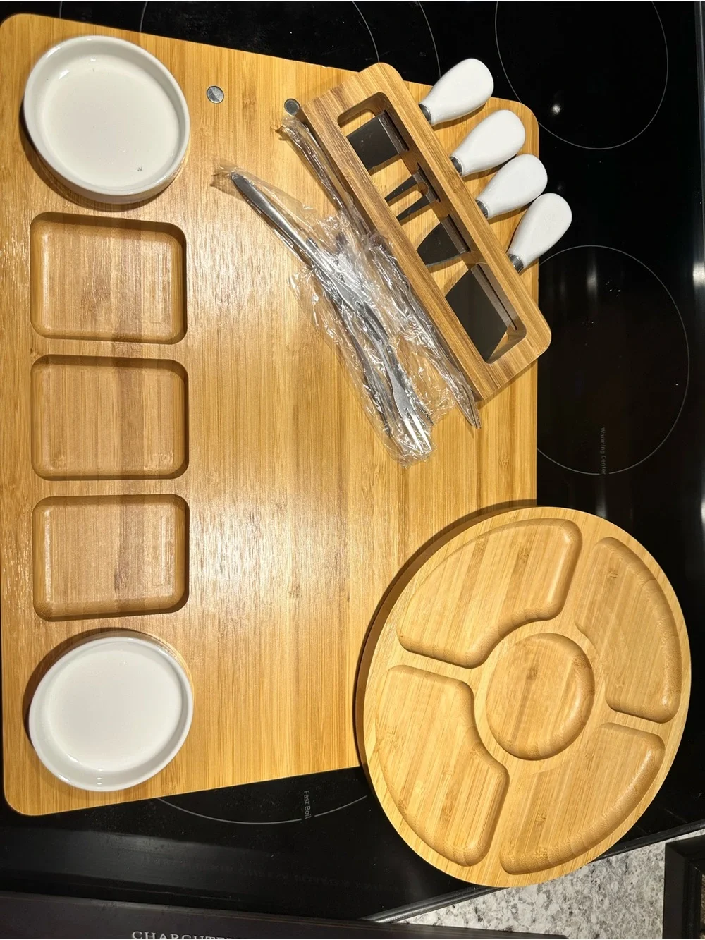 Bamboo Serving and Snack Board Set - Natural